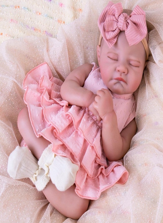 آوري دمى أطفال أوري ريبورن الواقعية - دمية طفلة حديثة الولادة نابضة بالحياة بطول 20 بوصة مع أطراف قابلة للتحريك ومجموعة تغذية مرفقة، هدية رائعة للأطفال من عمر 3 سنوات فما فوق - Image 1
